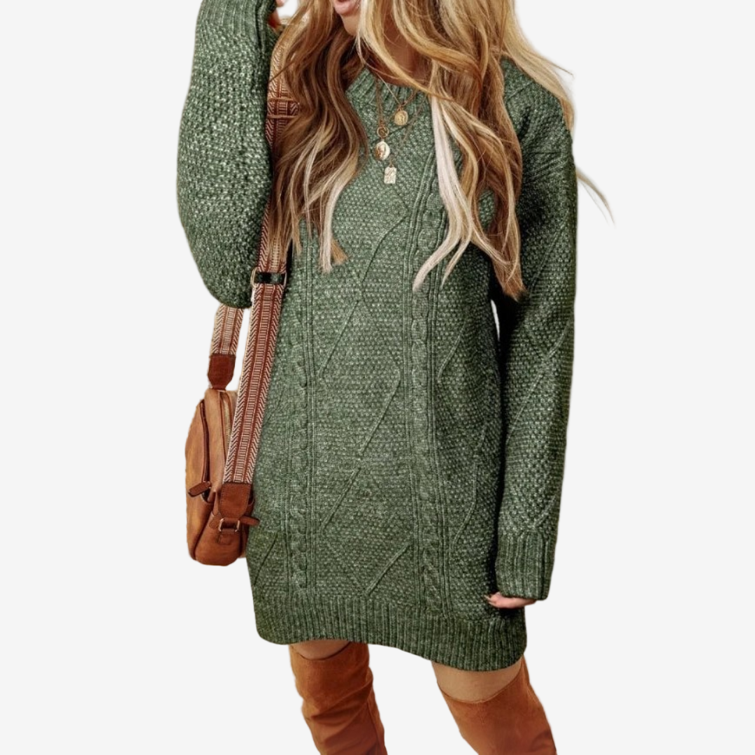 Astra™ Pletený svetr s pleteným vzorem