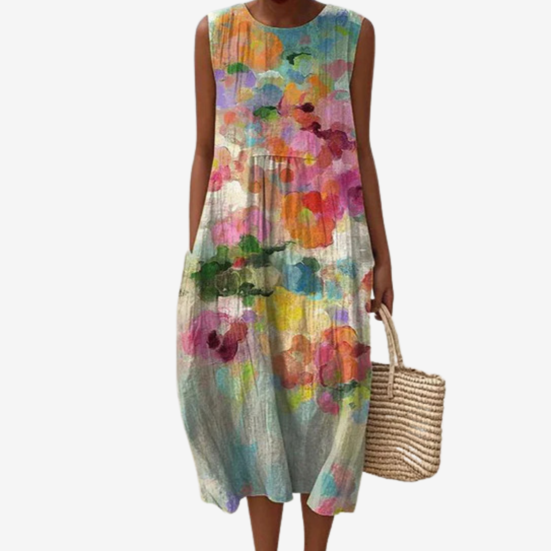 Éline™ Bohémské květinové midi