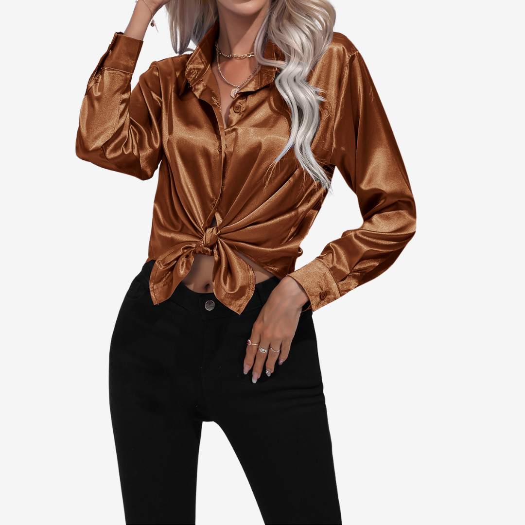 Alvira™ Elegantní hedvábná košile