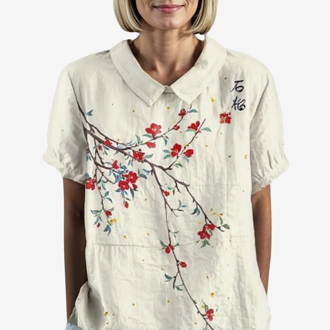 Amélie™ Vintage lněná halenka