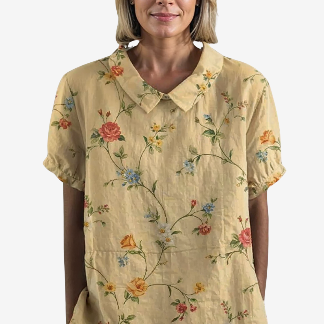 Amélie™ Vintage lněná halenka