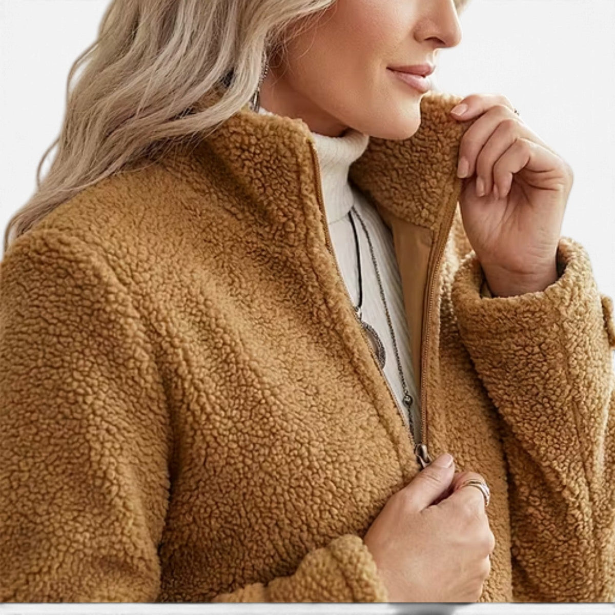 Freya™ Texturovaná bunda s límcem