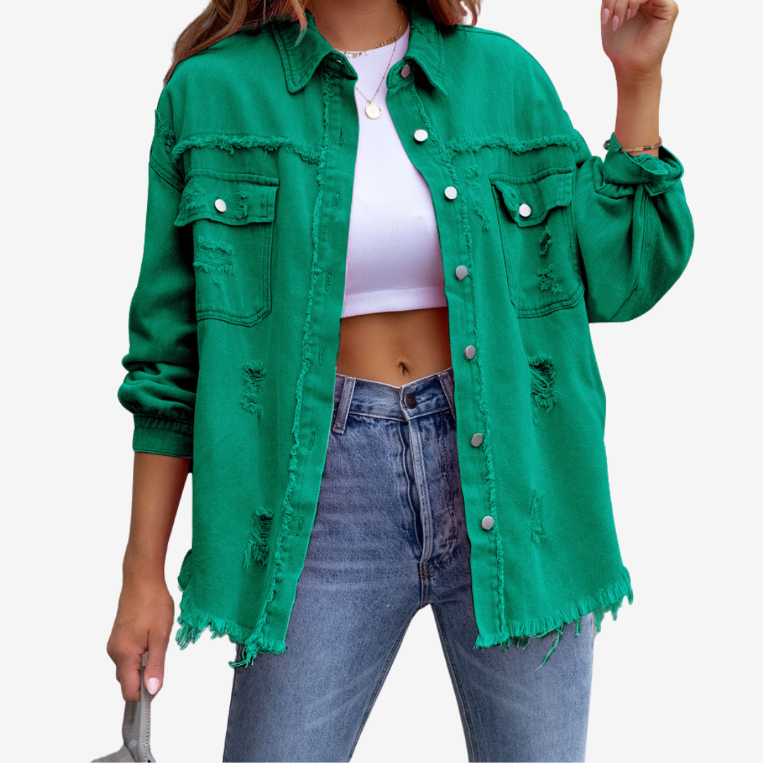 Clarina™ Nadměrná džínová bunda