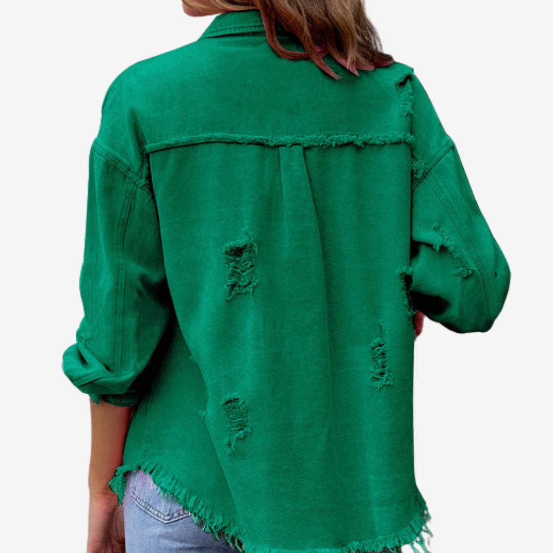 Clarina™ Nadměrná džínová bunda