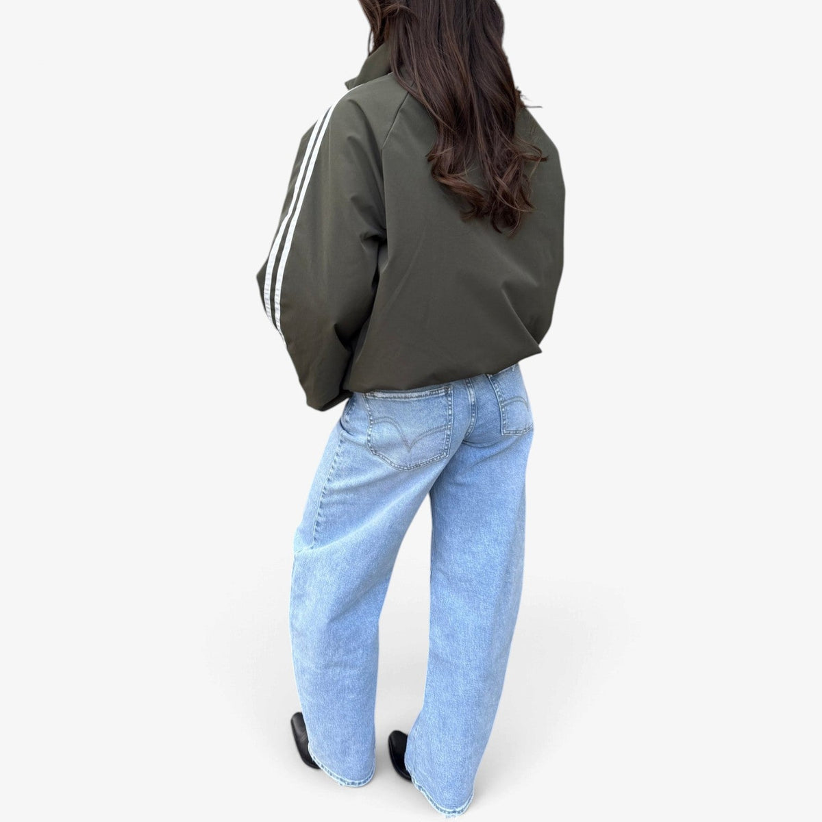 Clarisse™ Pruhovaná bomber bunda s detailem na rukávech
