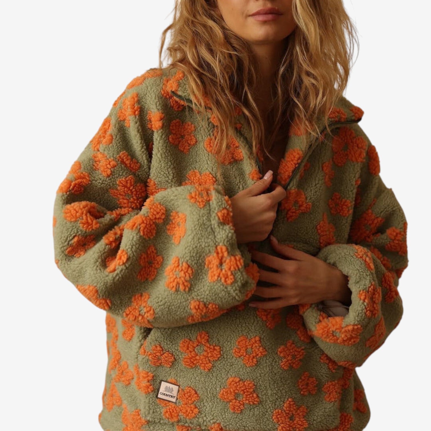 Emmanuelle™ Květinový fleecový svetr