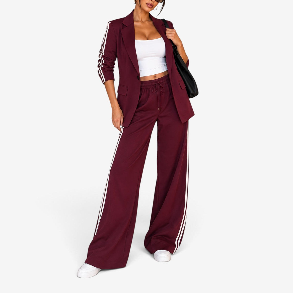 Livia™ Pruhovaný set blazer & kalhoty