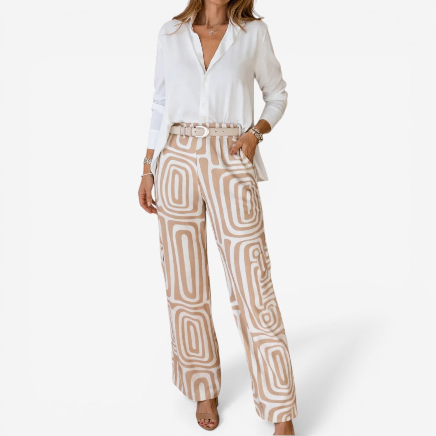 Rosanna™ Elegantní kostým s potiskem