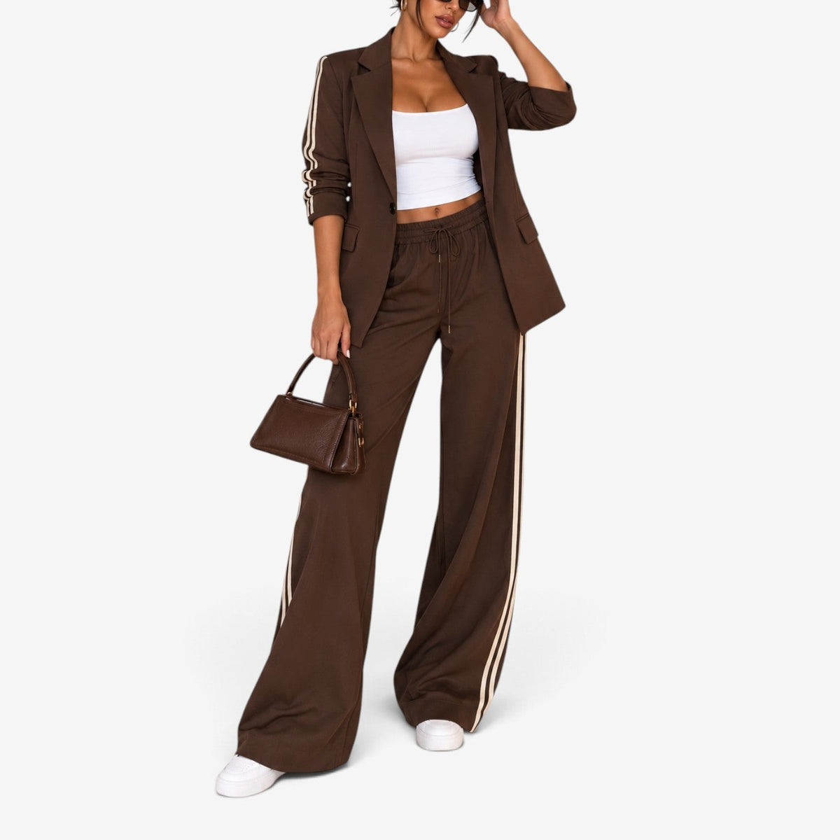 Livia™ Pruhovaný set blazer & kalhoty