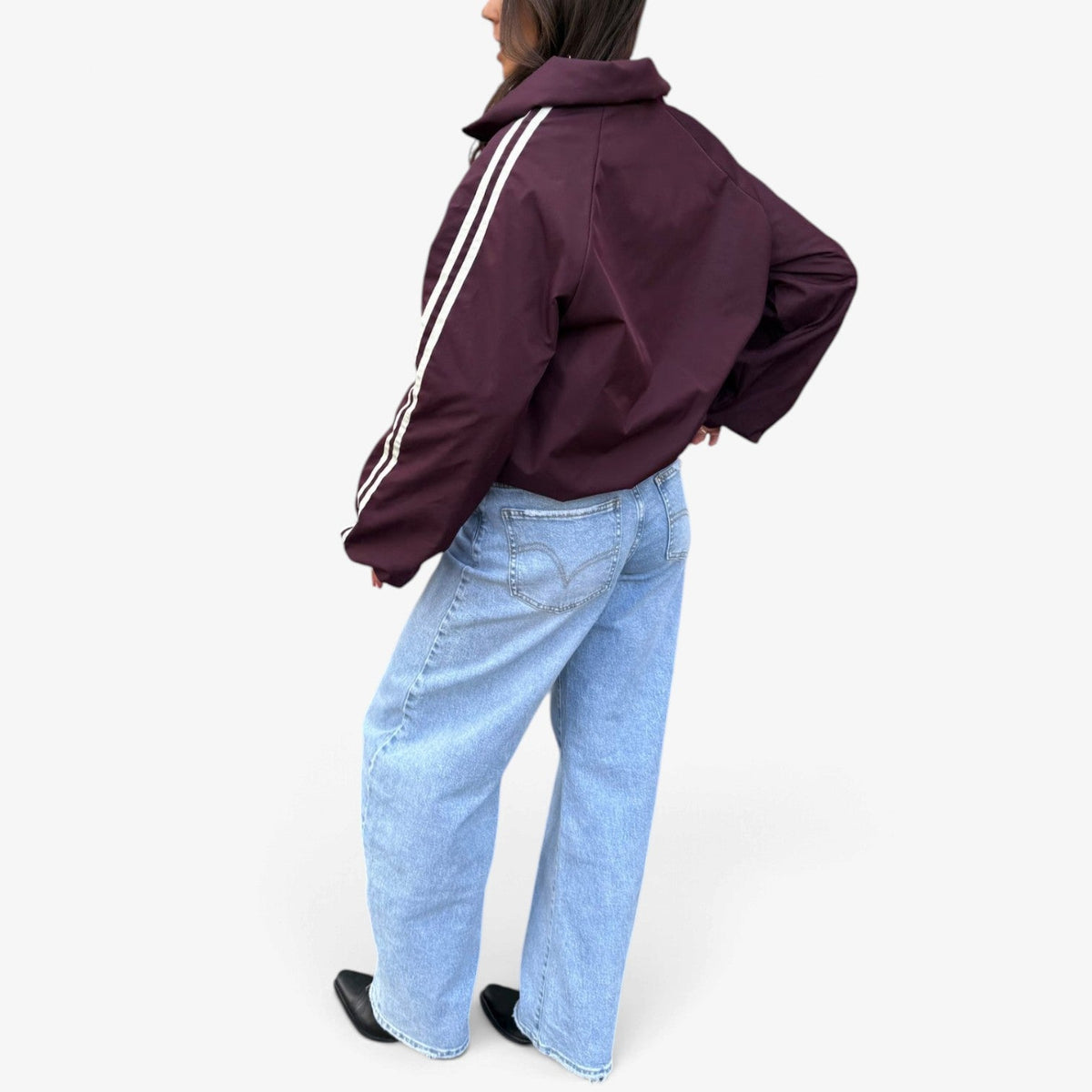 Clarisse™ Pruhovaná bomber bunda s detailem na rukávech