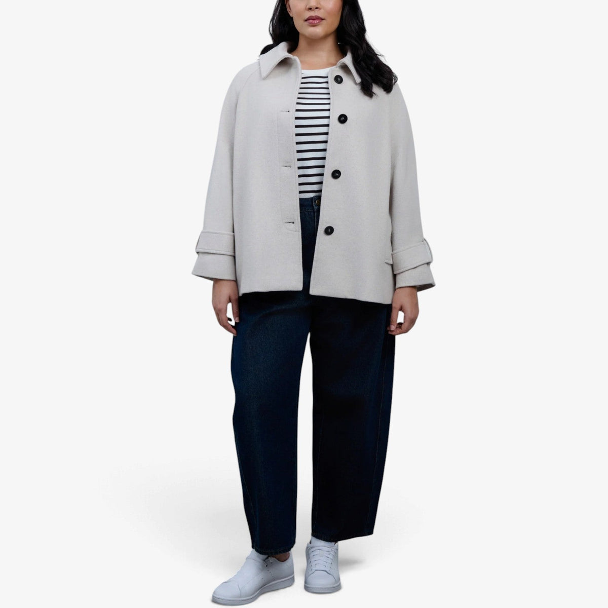 Aurelia™ Oversized kabátový plášť z vlněné směsi
