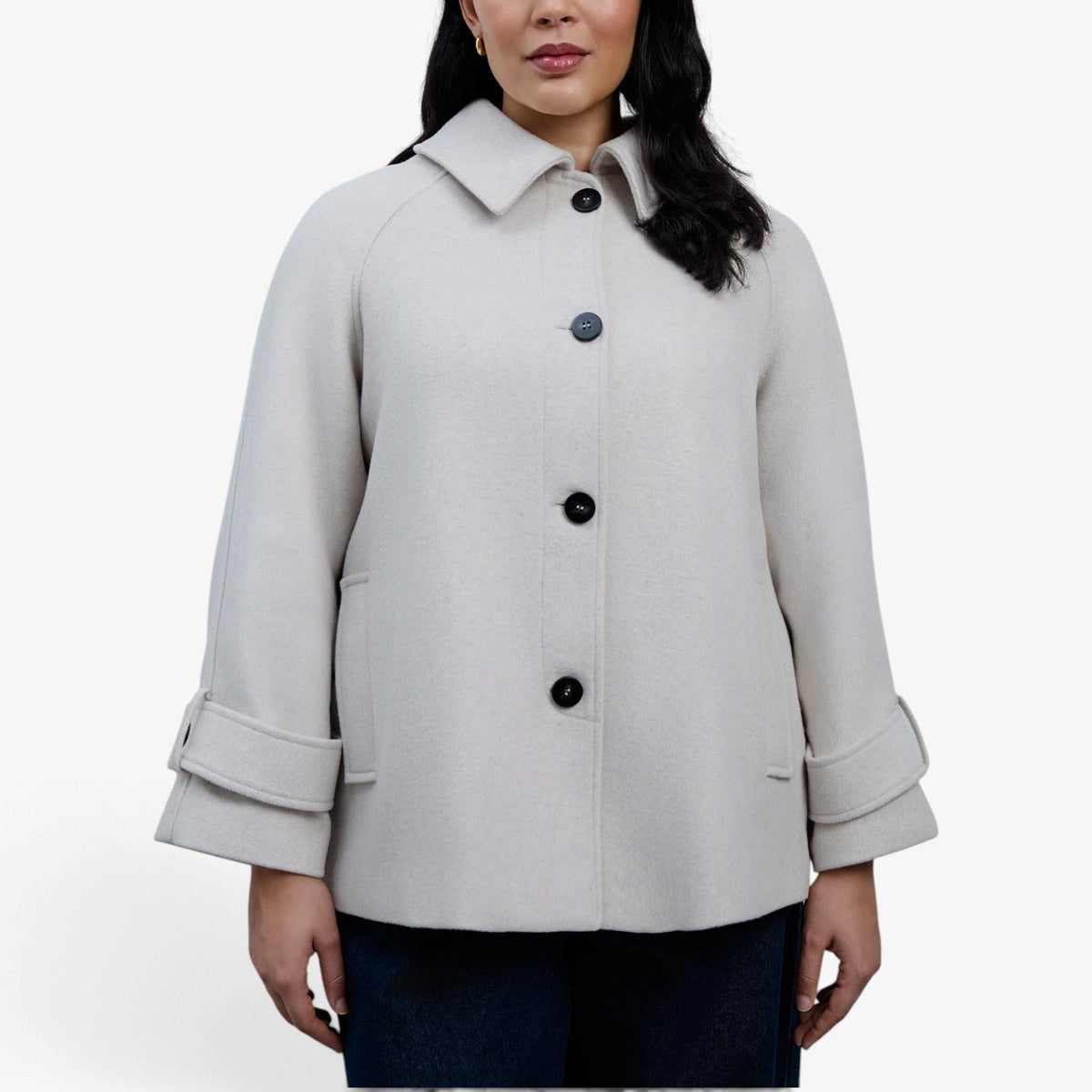 Aurelia™ Oversized kabátový plášť z vlněné směsi