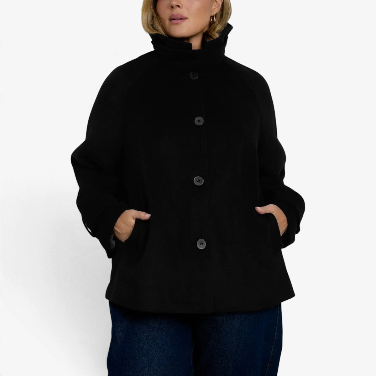 Aurelia™ Oversized kabátový plášť z vlněné směsi