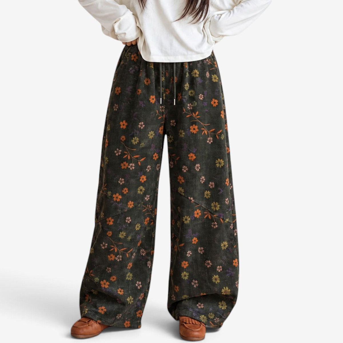 Magnolia™ Vintage květinové kalhoty s širokými nohavicemi