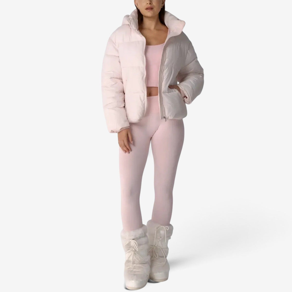Genevieve™ Prošívaná bunda s kapucí