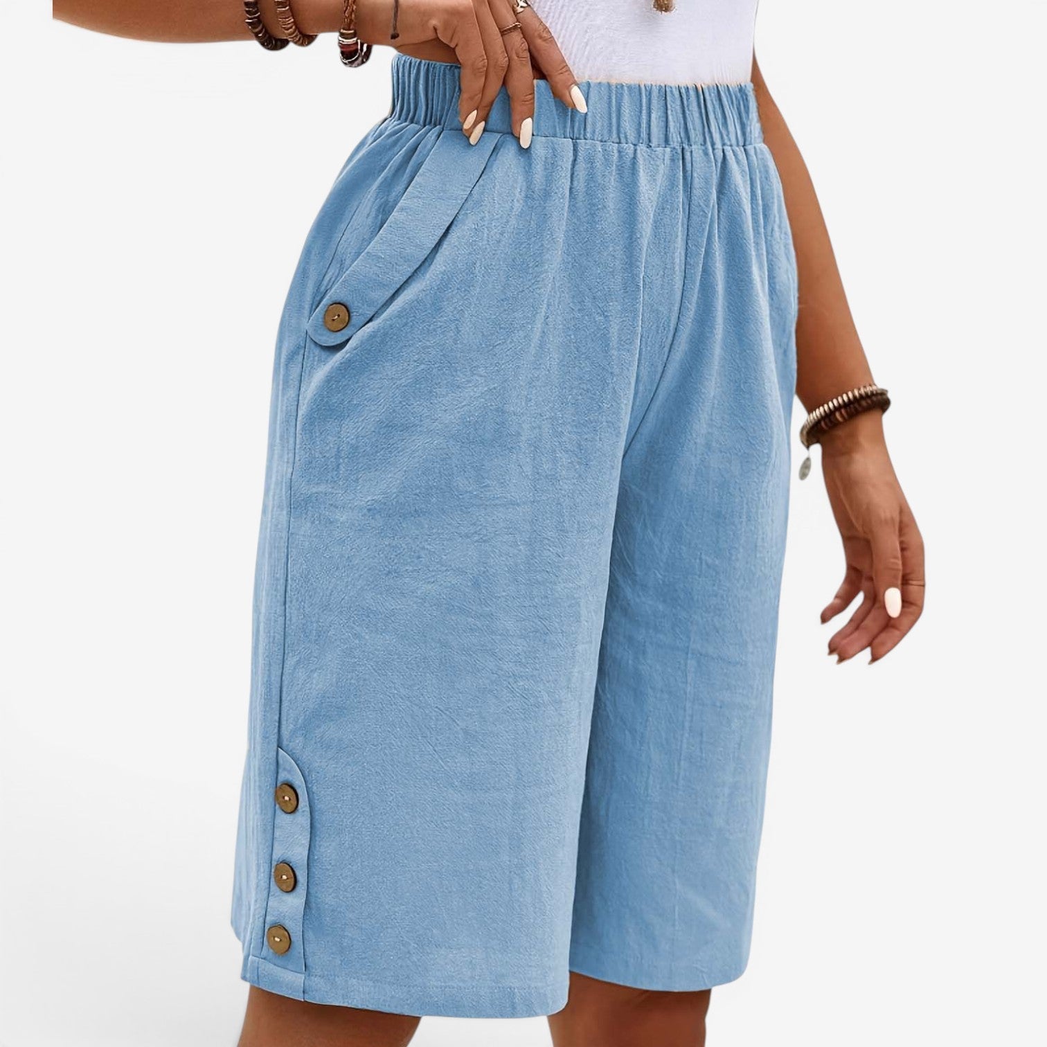 Gianne™ Lněné capri kalhoty