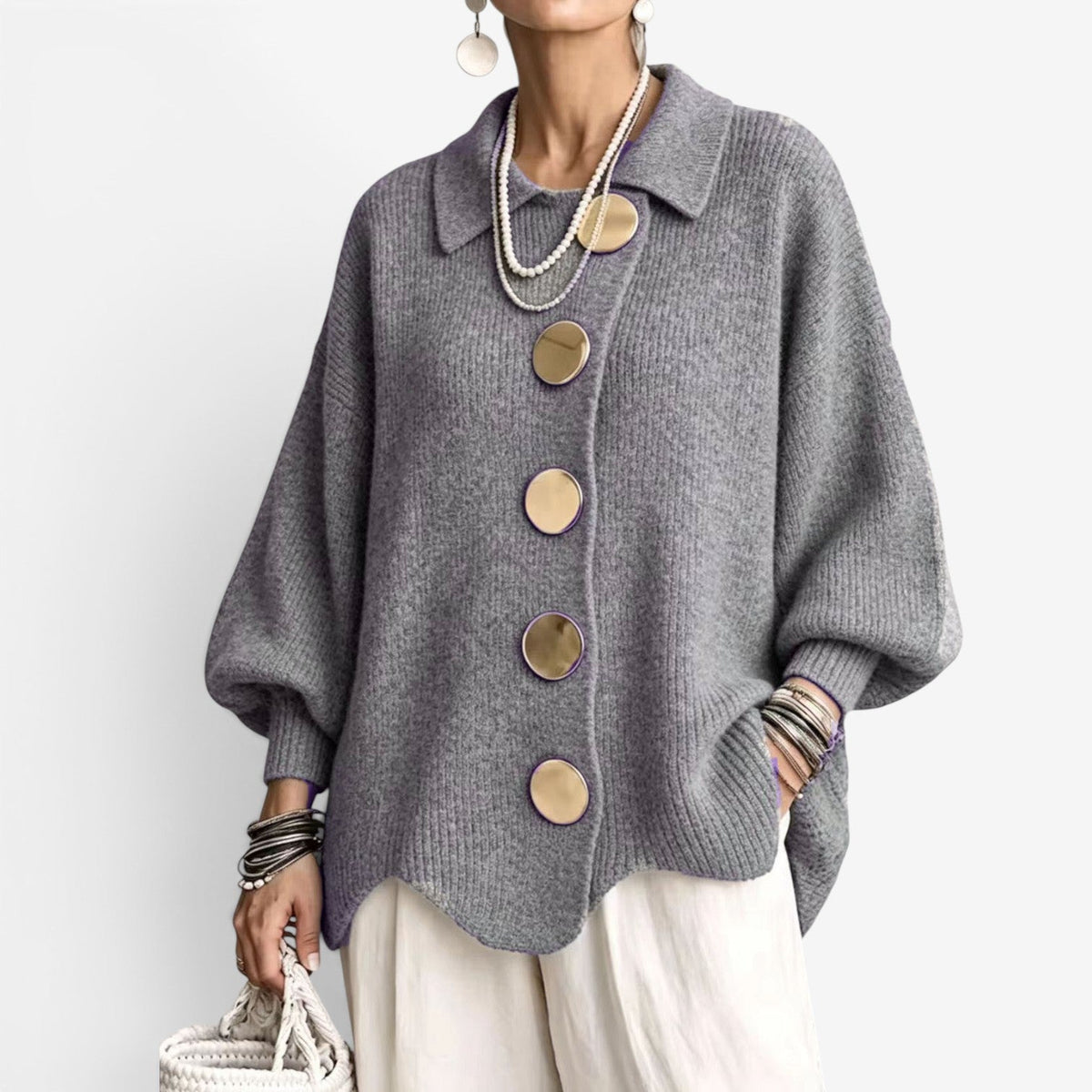 Chona™ Oversized pletený kardigan