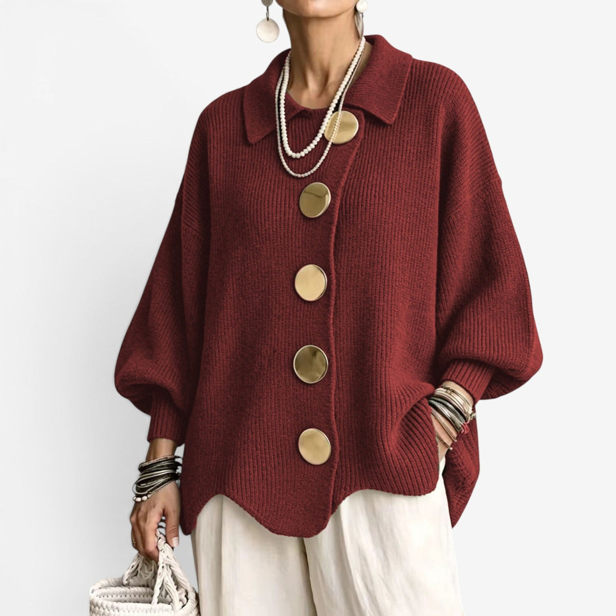Chona™ Oversized pletený kardigan
