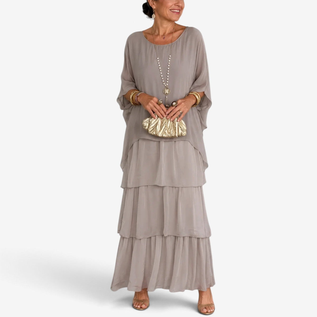 Alessia™ Elegantní vrstvené šifónové šaty