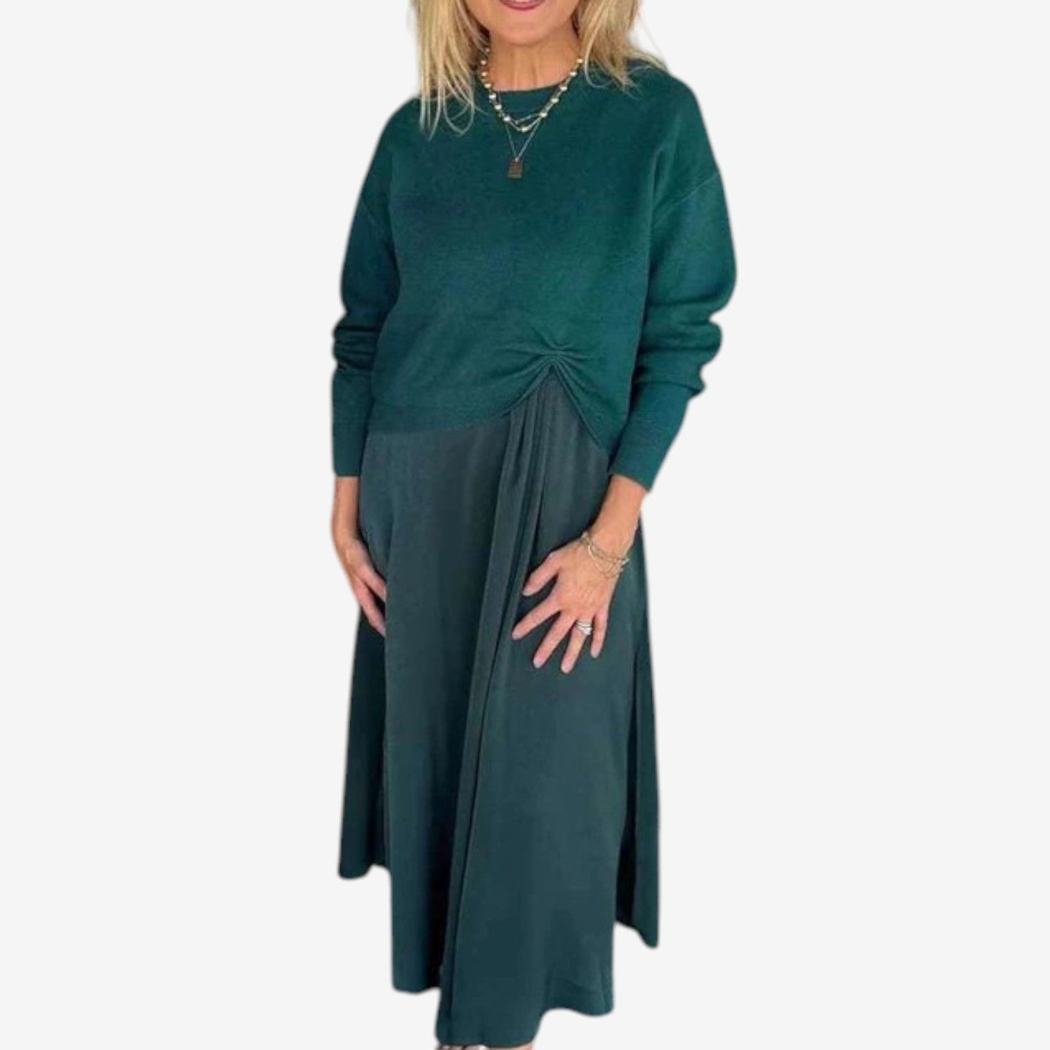 Odette™ Plisované svetrové šaty