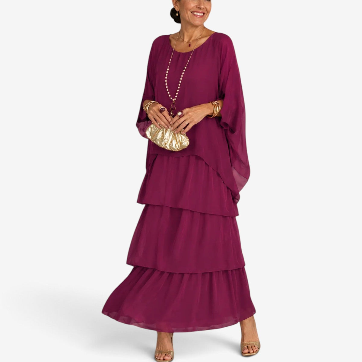 Alessia™ Elegantní vrstvené šifónové šaty