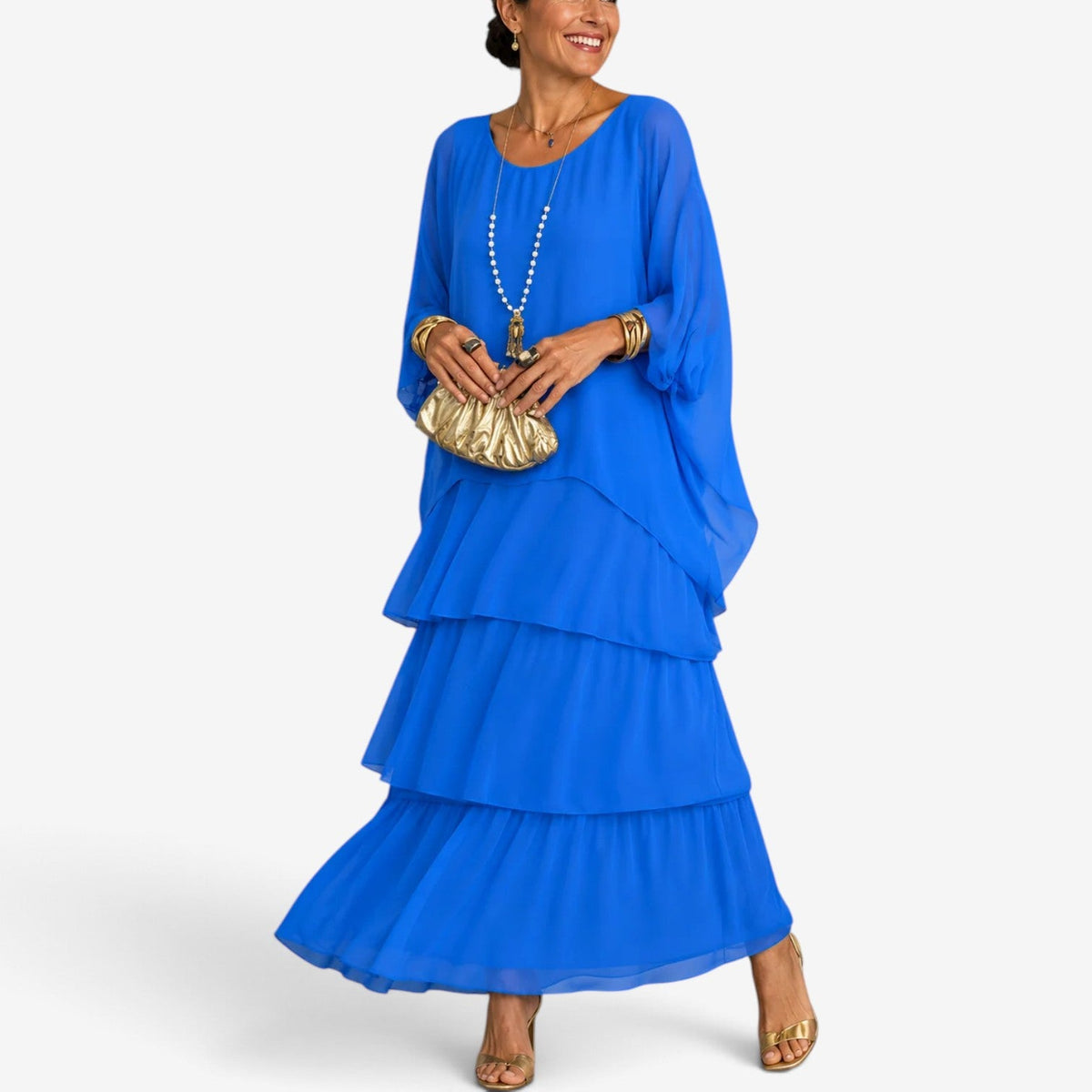 Alessia™ Elegantní vrstvené šifónové šaty
