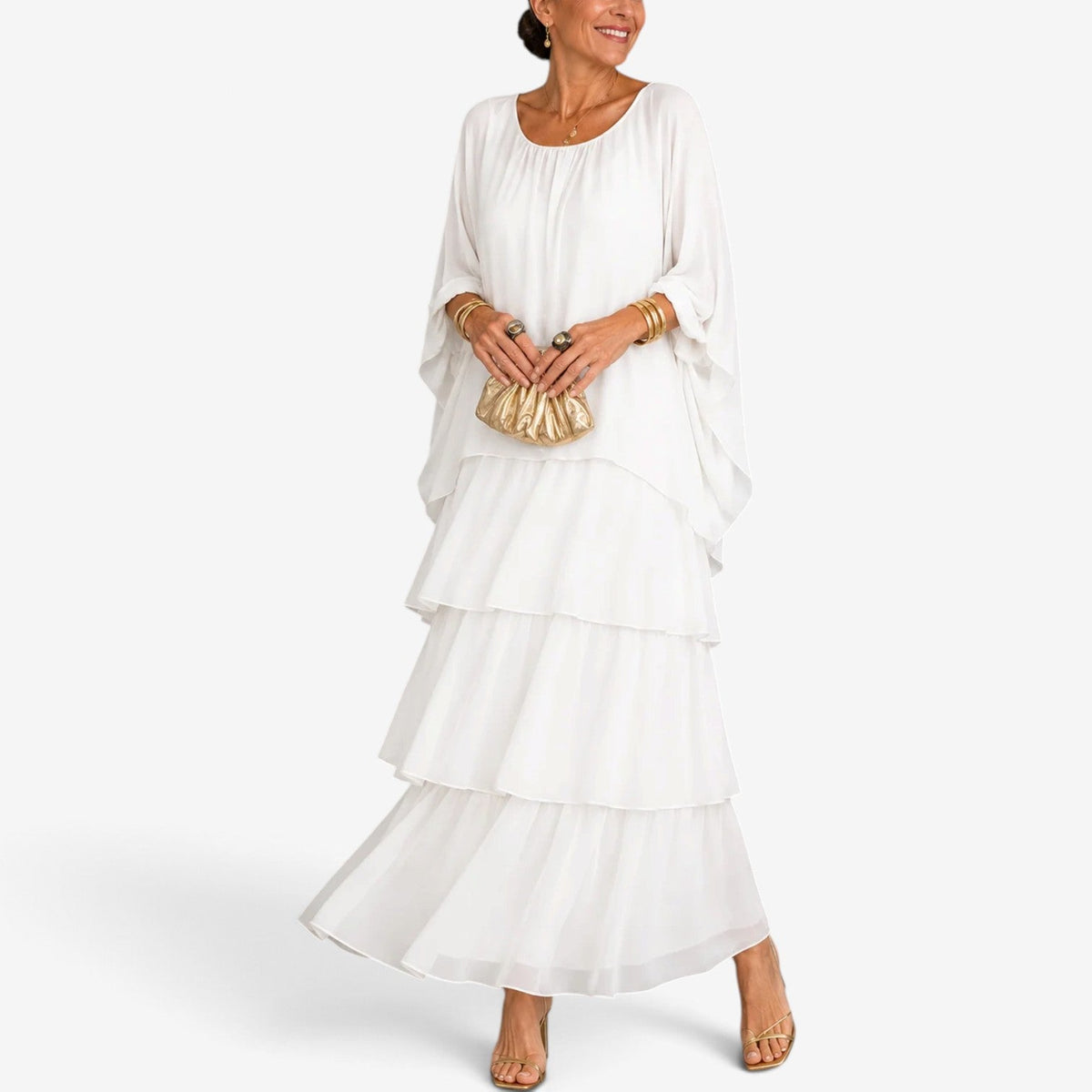 Alessia™ Elegantní vrstvené šifónové šaty