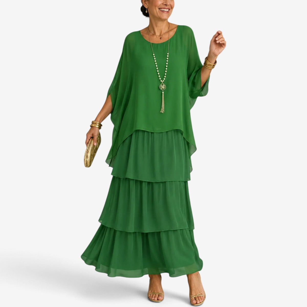 Alessia™ Elegantní vrstvené šifónové šaty