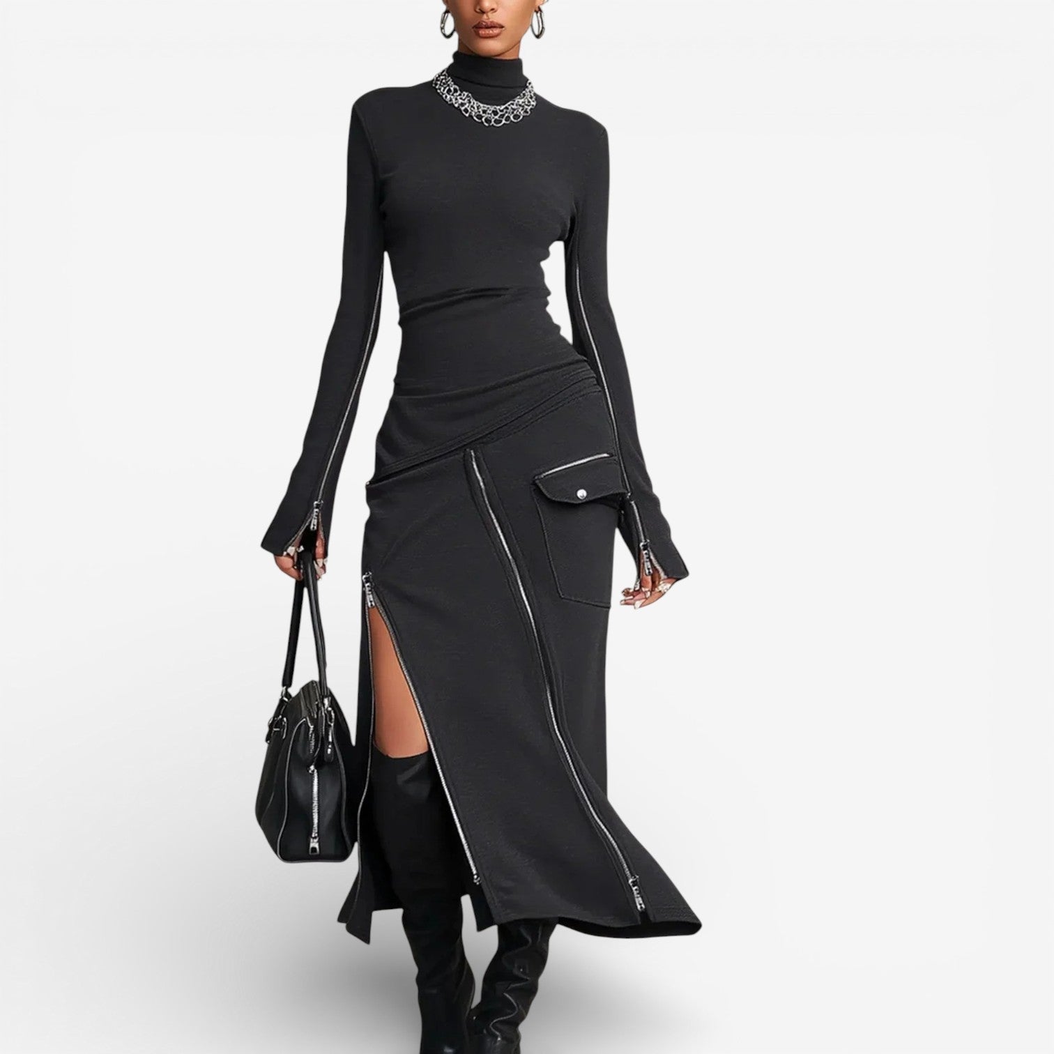 Carlene™ Přiléhavé šaty s rozparkem