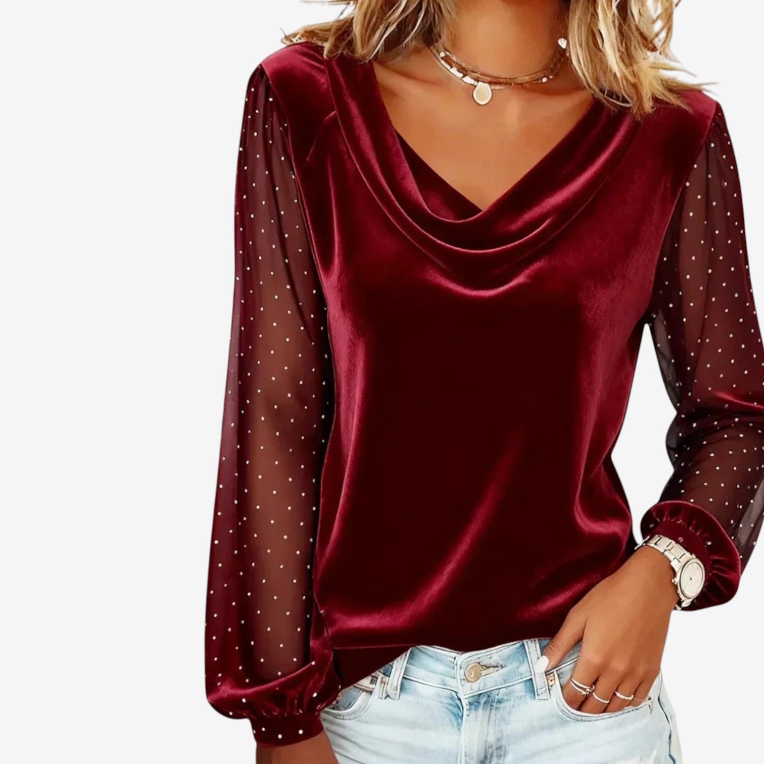 Floreani™ Elegantní splývavá halenka