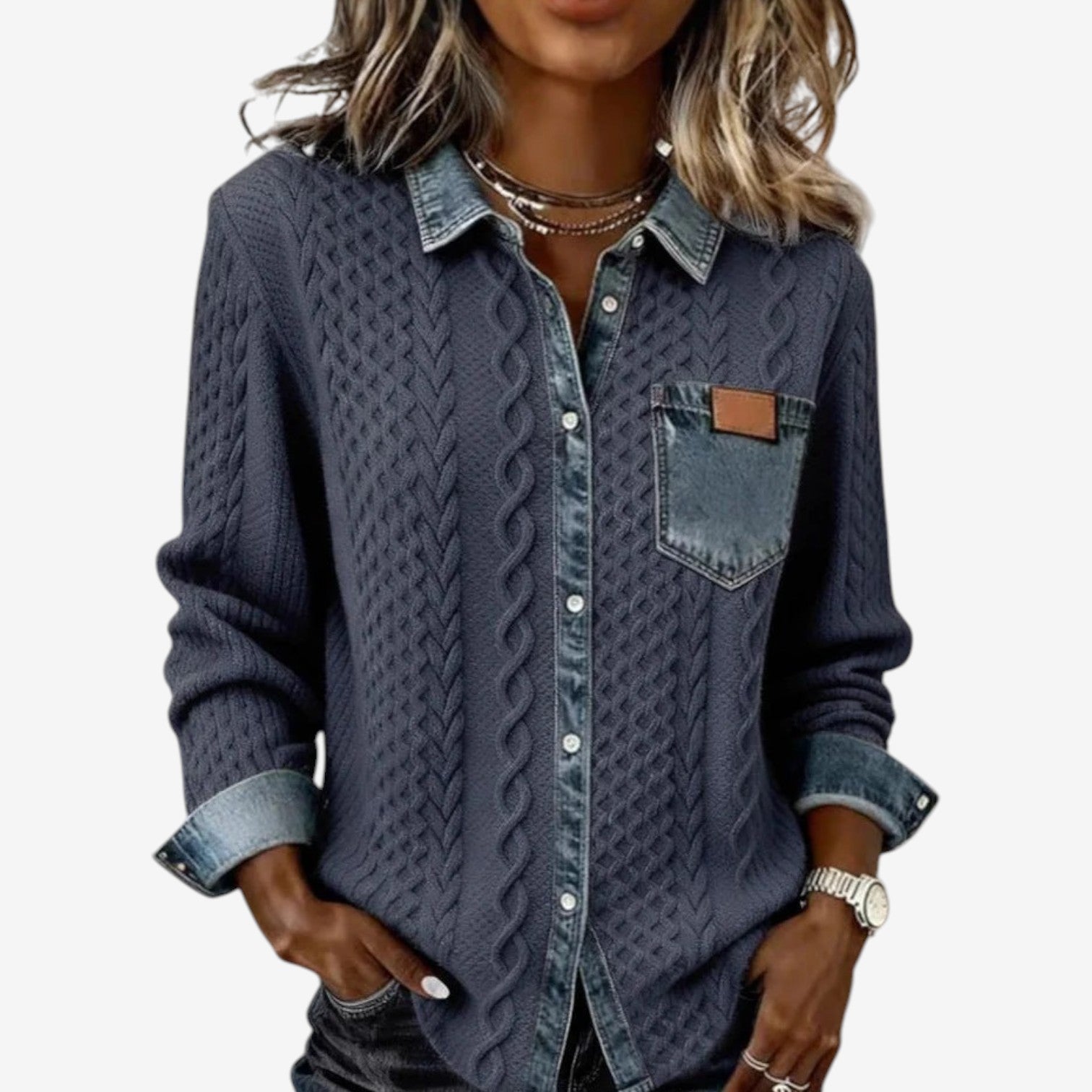 Cicchelli™ Pletený svetr s límcem