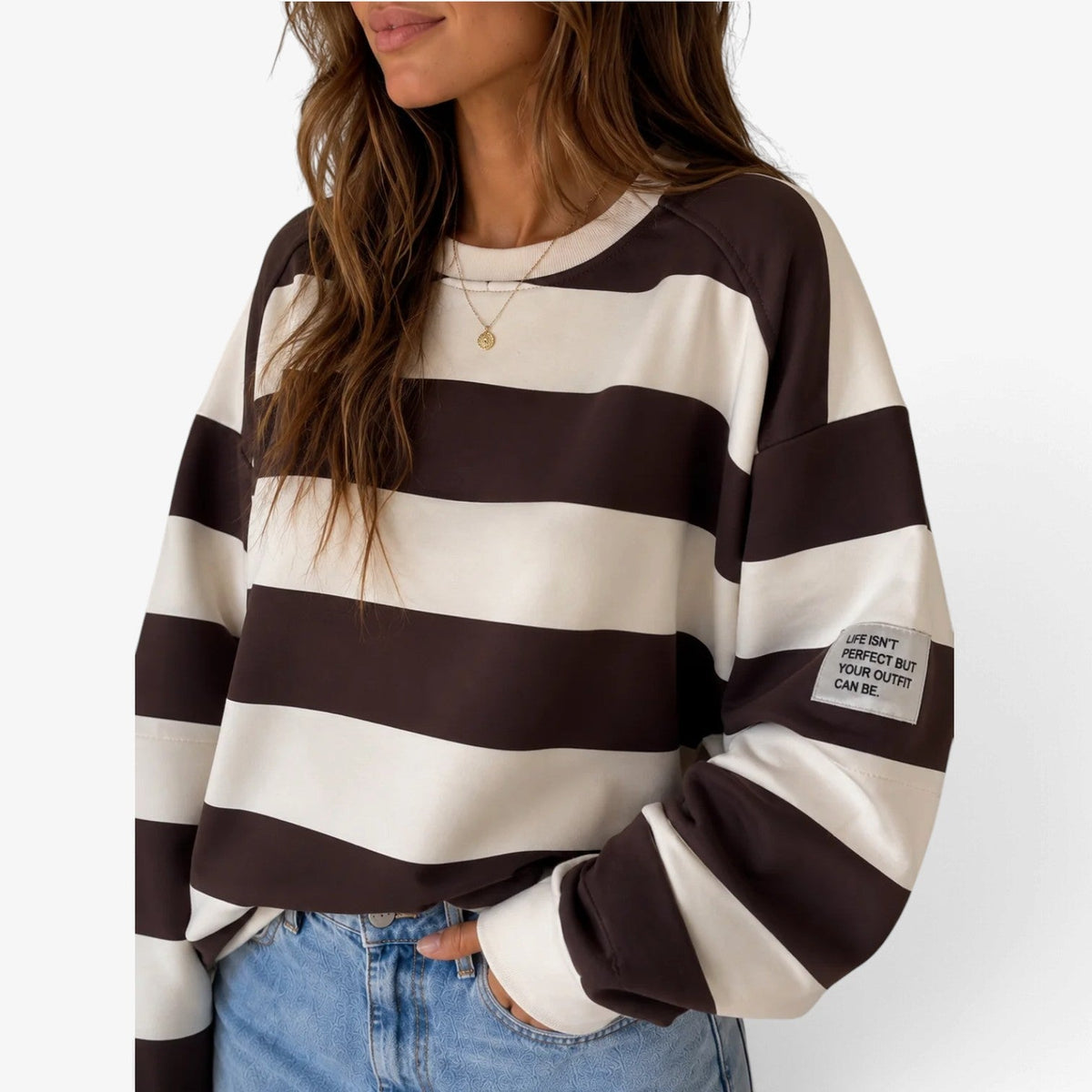 Harley™ Pruhovaná oversize mikina