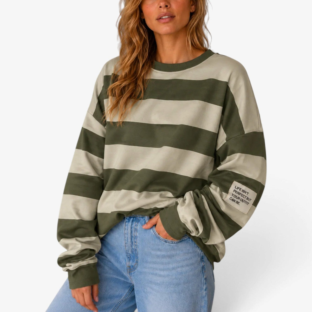 Harley™ Pruhovaná oversize mikina