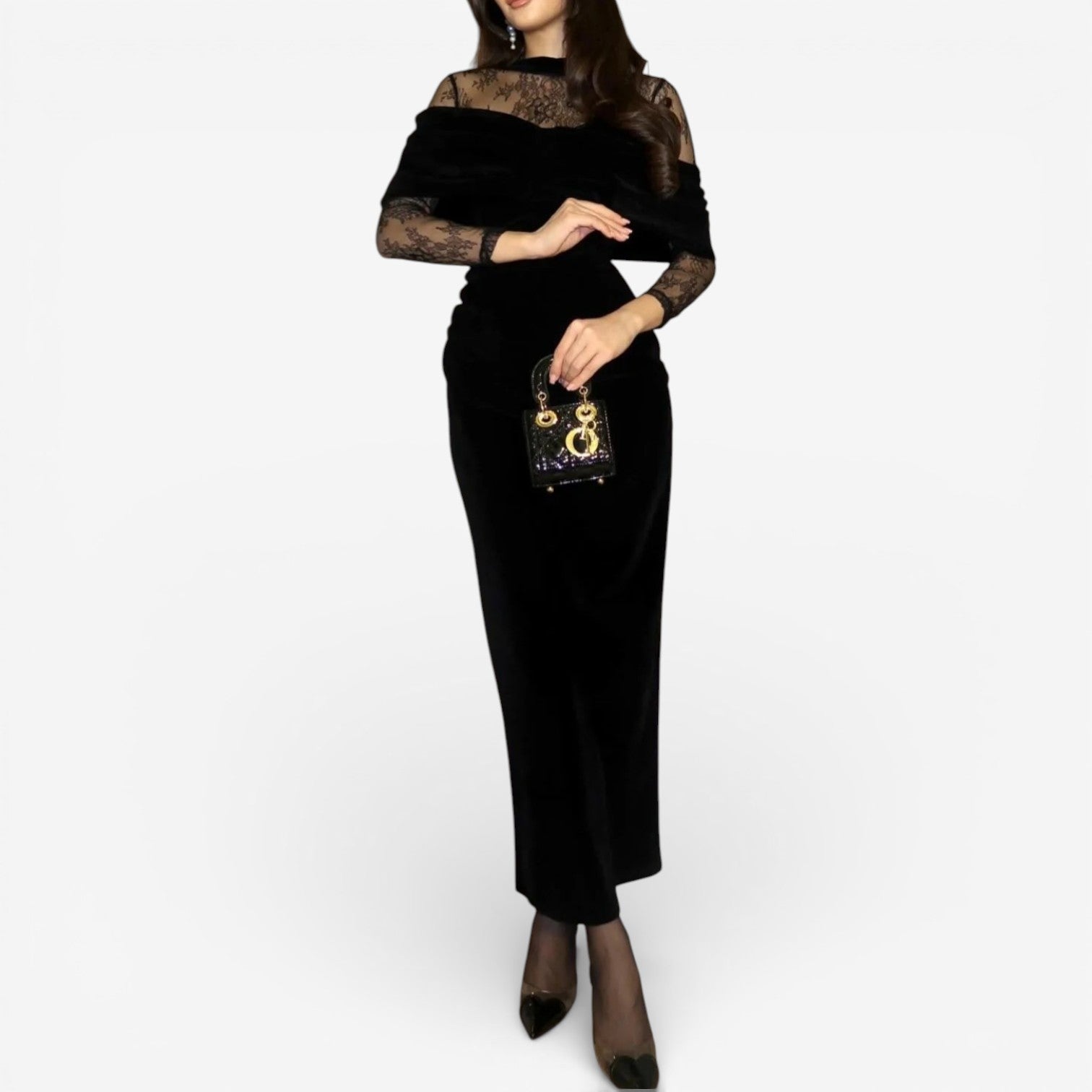 Stephania™ Krajkové Večerní Šaty