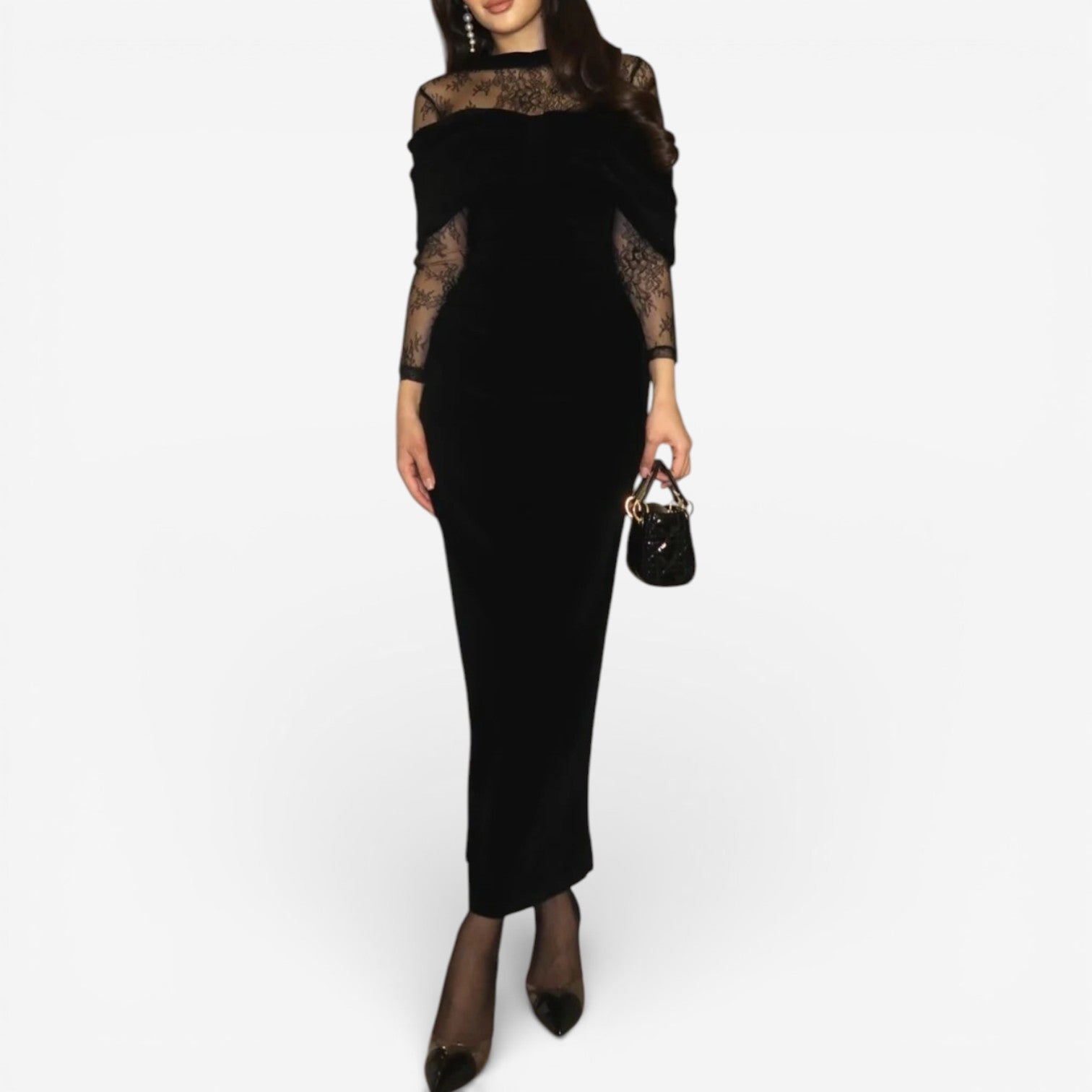 Stephania™ Krajkové Večerní Šaty