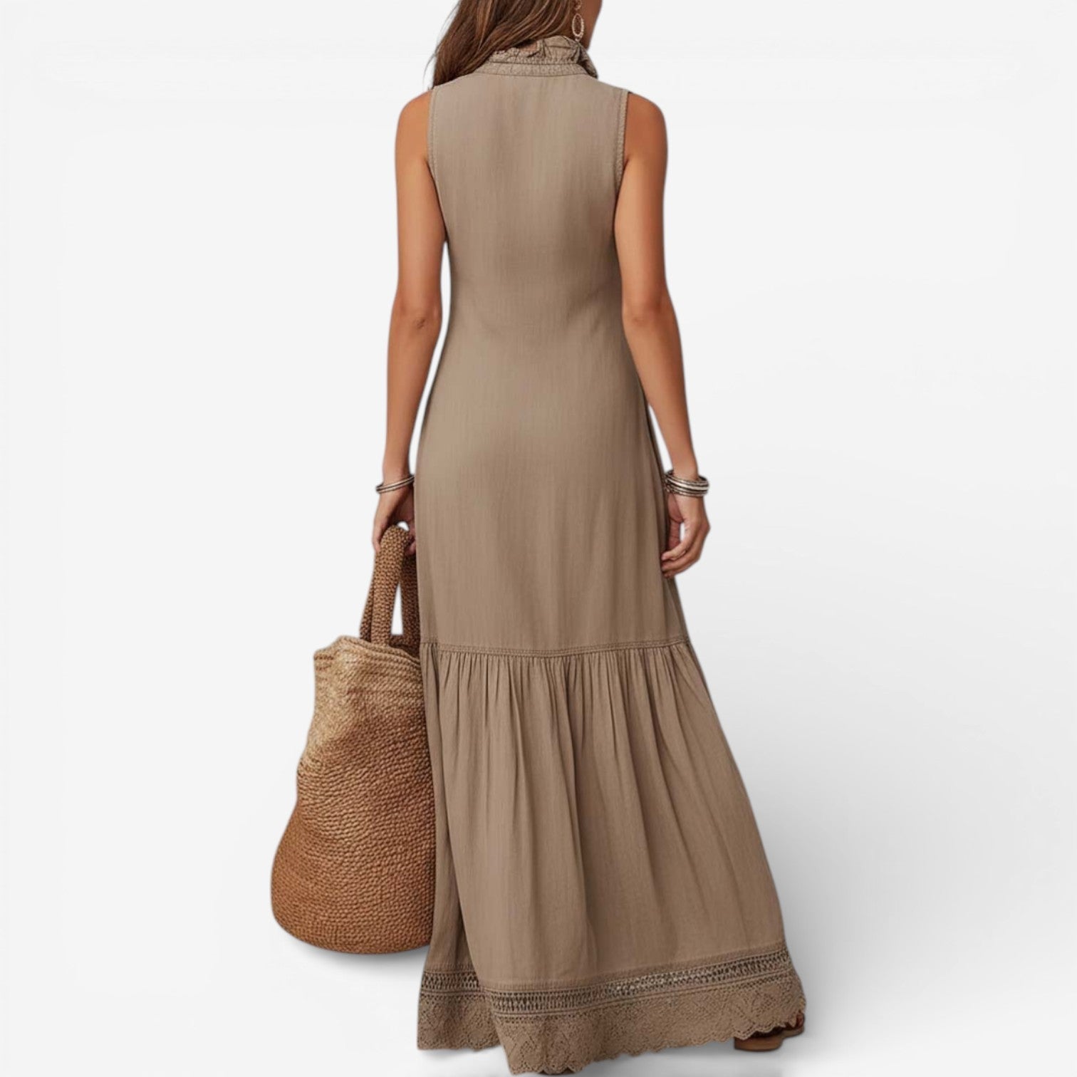 Hannah™ Maxi šaty z čisté bavlny