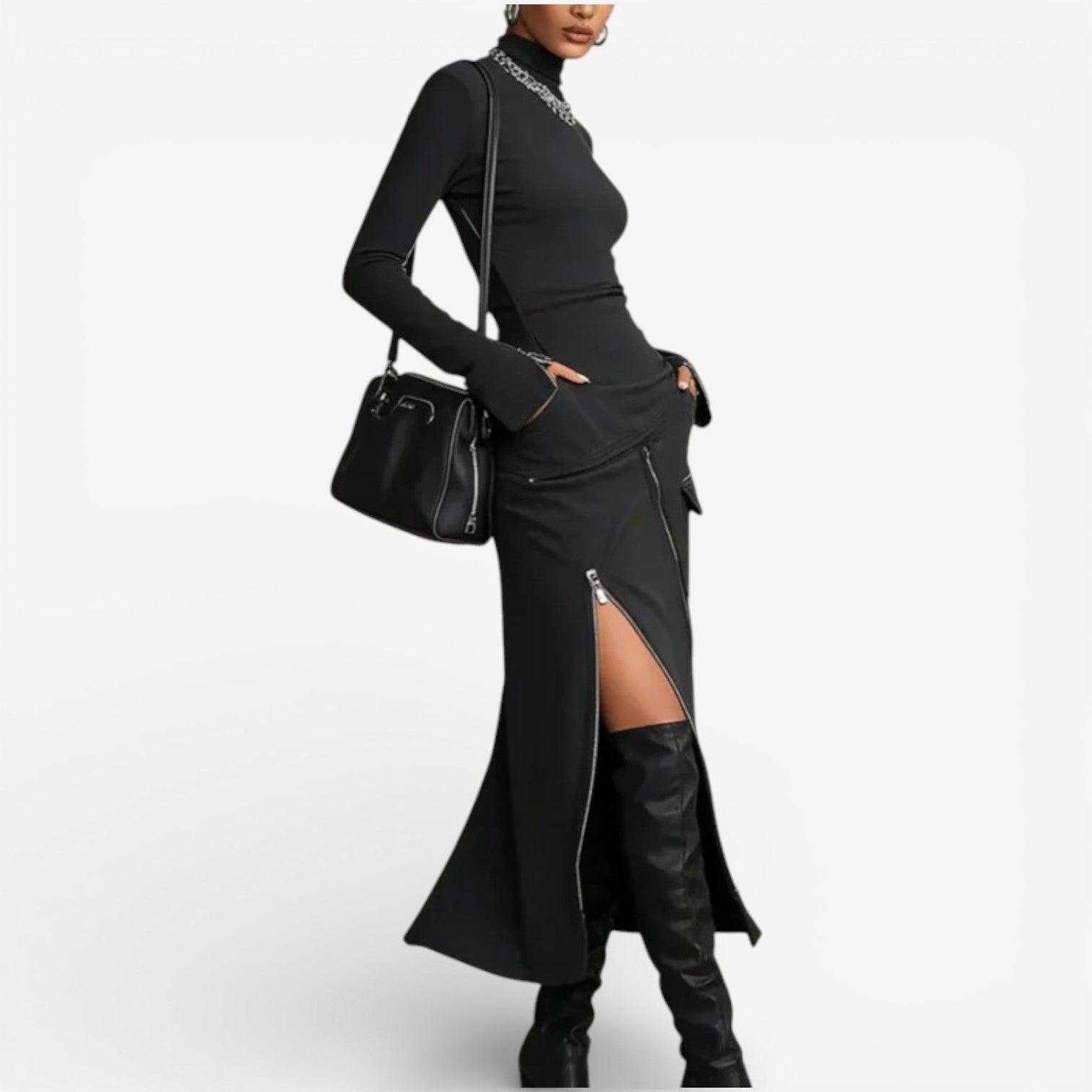 Carlene™ Přiléhavé šaty s rozparkem