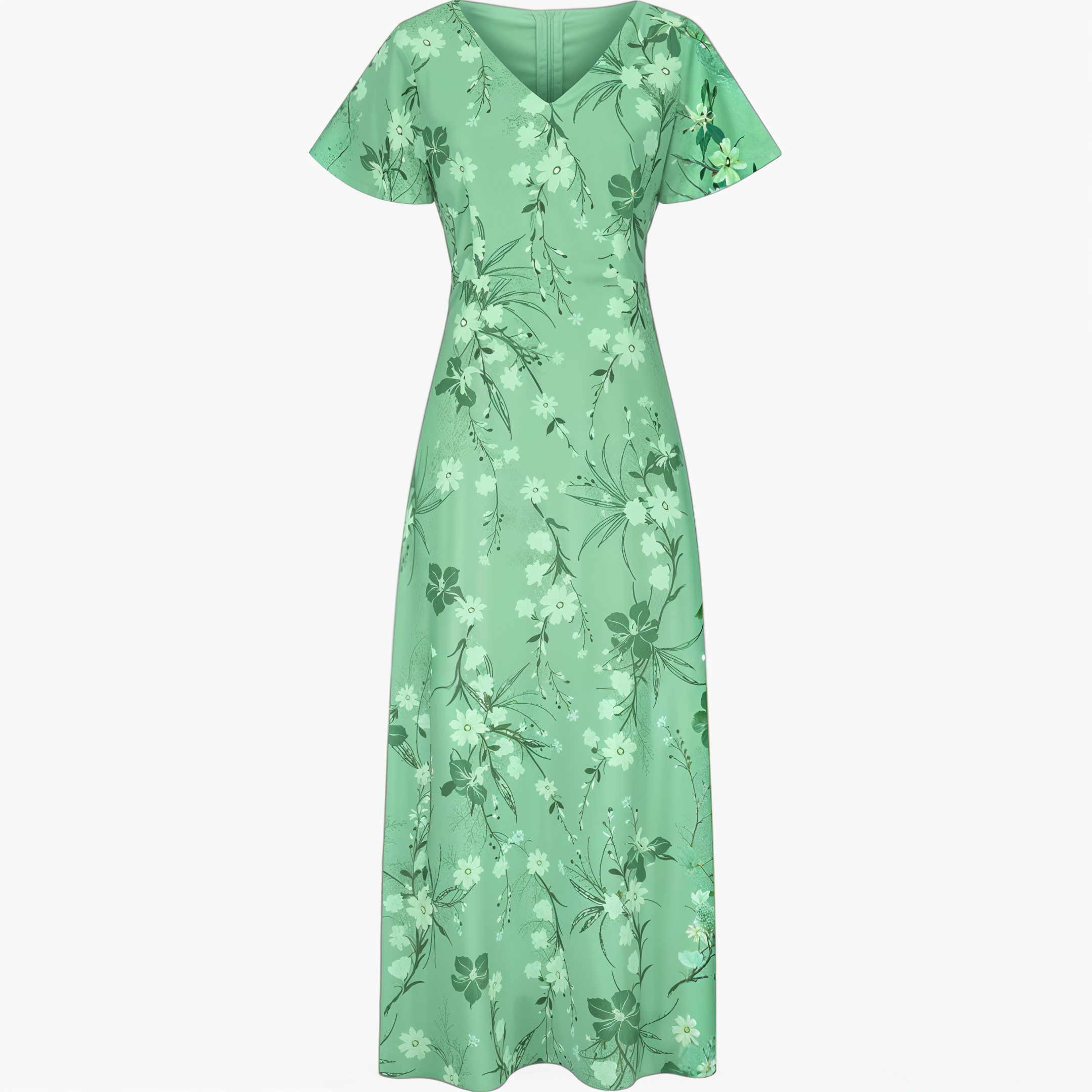 Élodie™ Midi výstřih do V s volným výstřihem