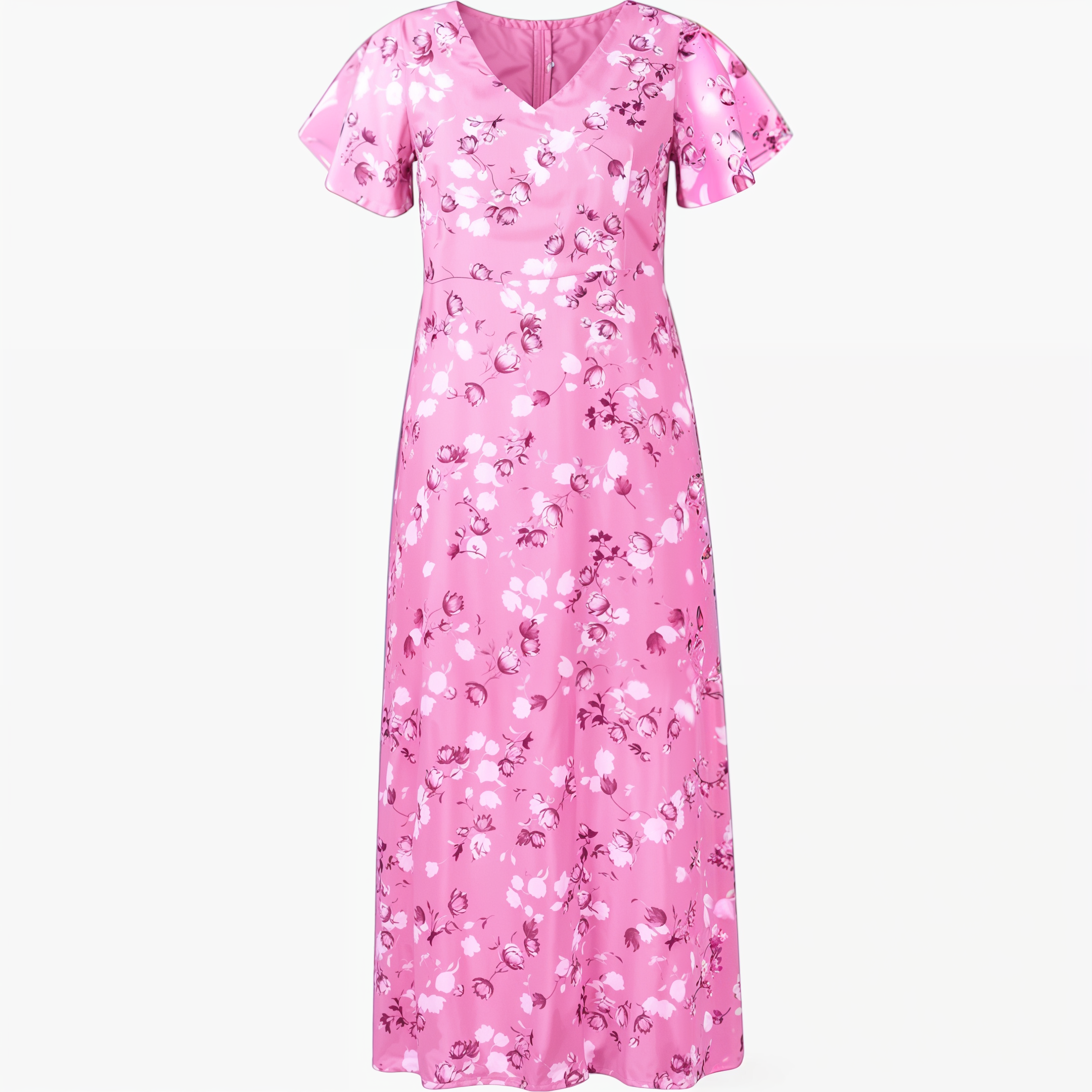 Élodie™ Midi výstřih do V s volným výstřihem