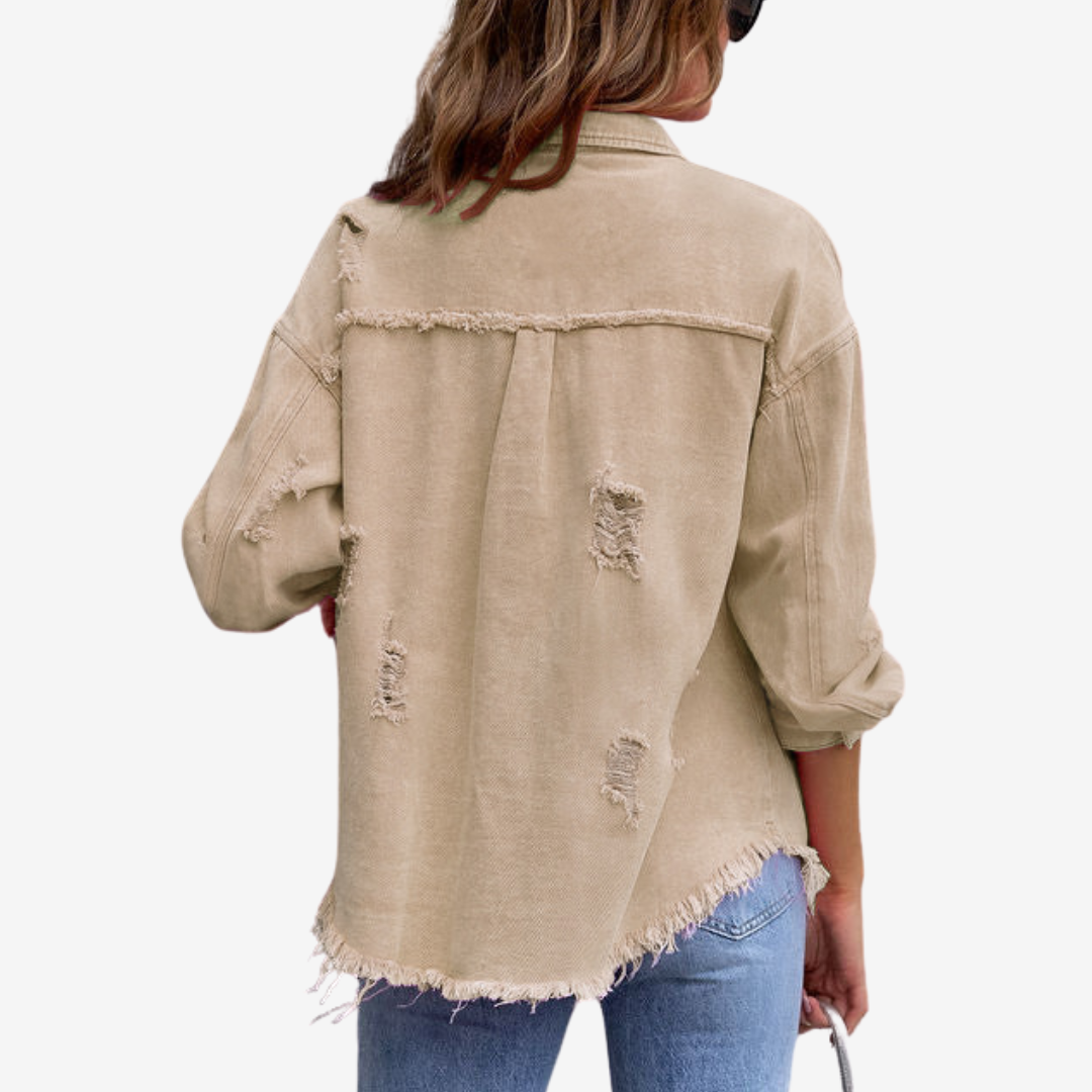 Clarina™ Nadměrná džínová bunda