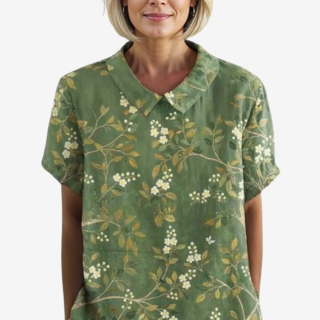 Amélie™ Vintage lněná halenka