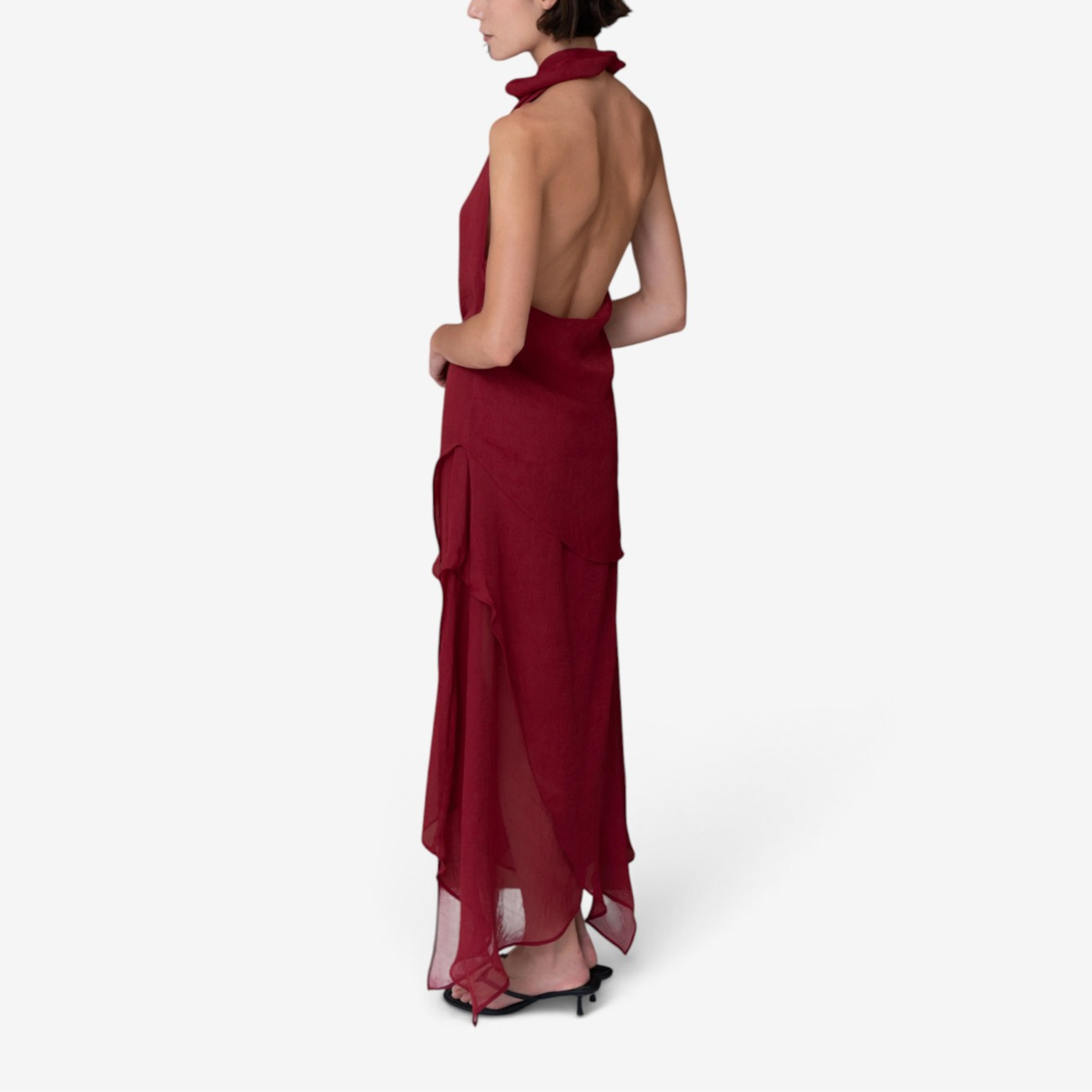 Seraphine™ Maxi šaty s haltrem a řízeným drapováním