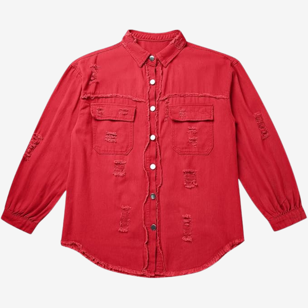 Clarina™ Nadměrná džínová bunda