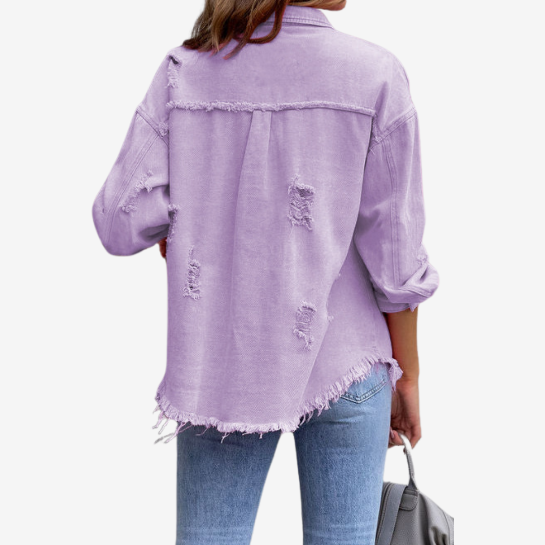 Clarina™ Nadměrná džínová bunda