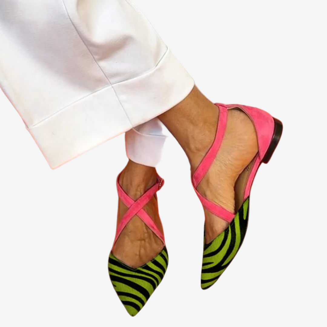 Mirelle™ Baleríny s pruhy zebry