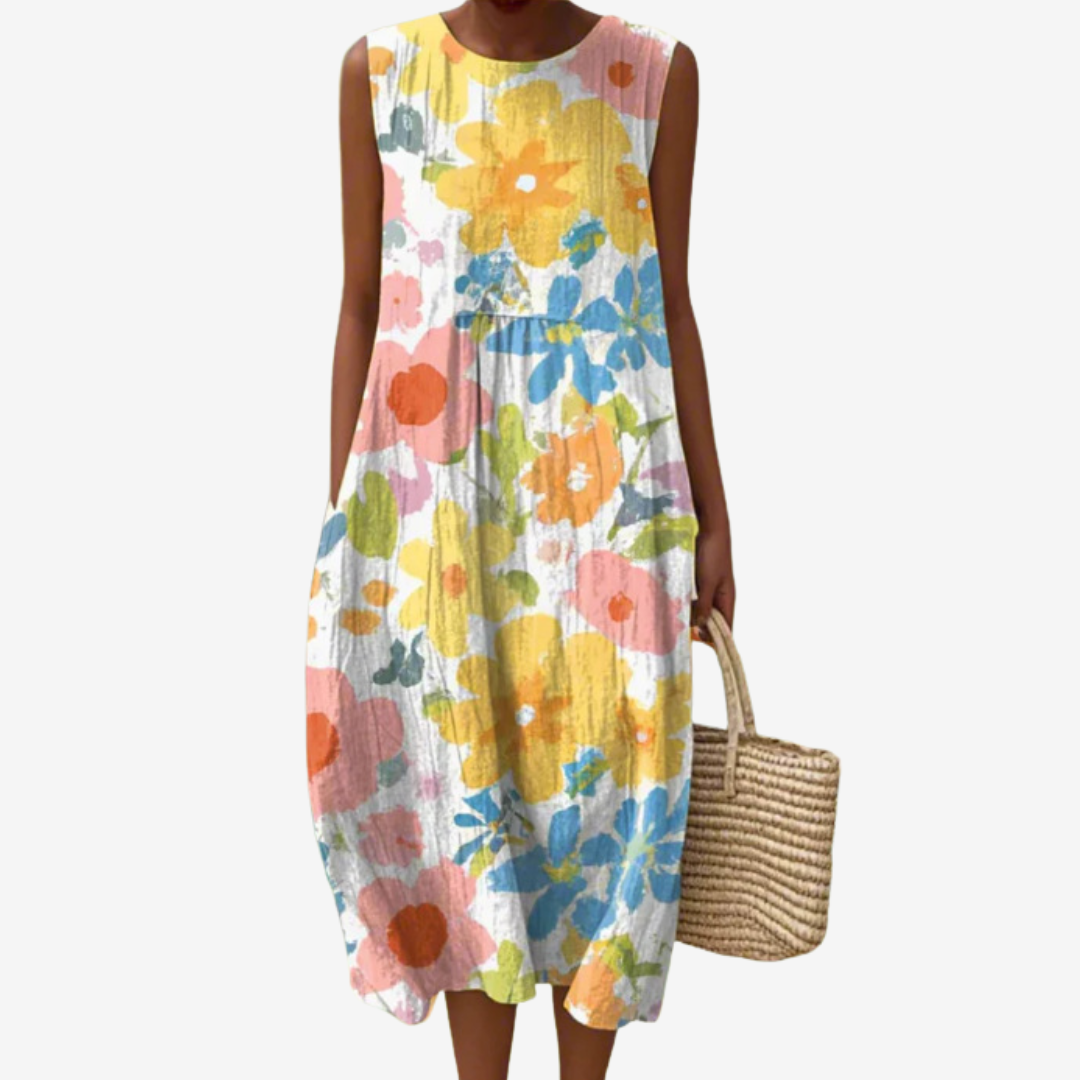 Éline™ Bohémské květinové midi