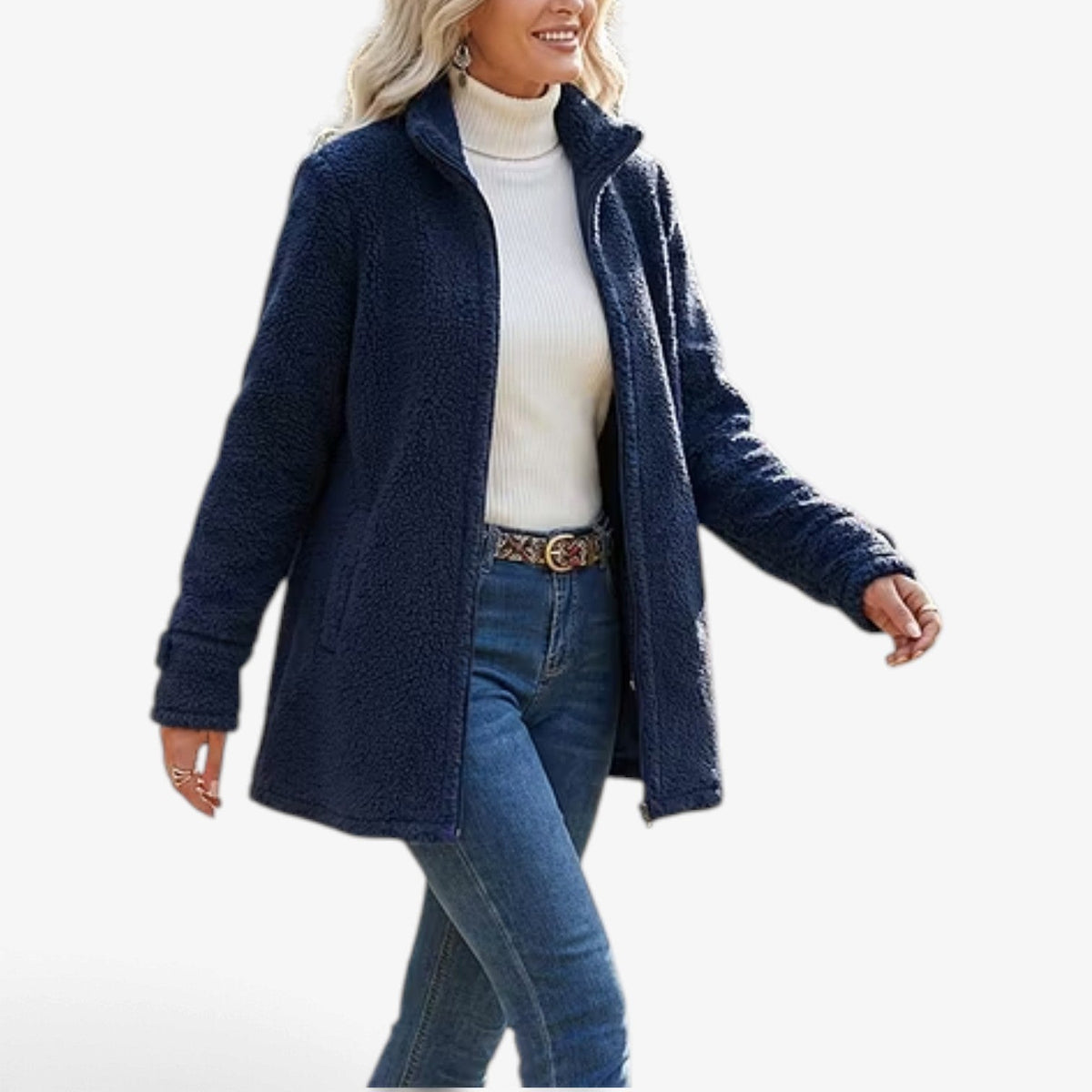 Freya™ Texturovaná bunda s límcem