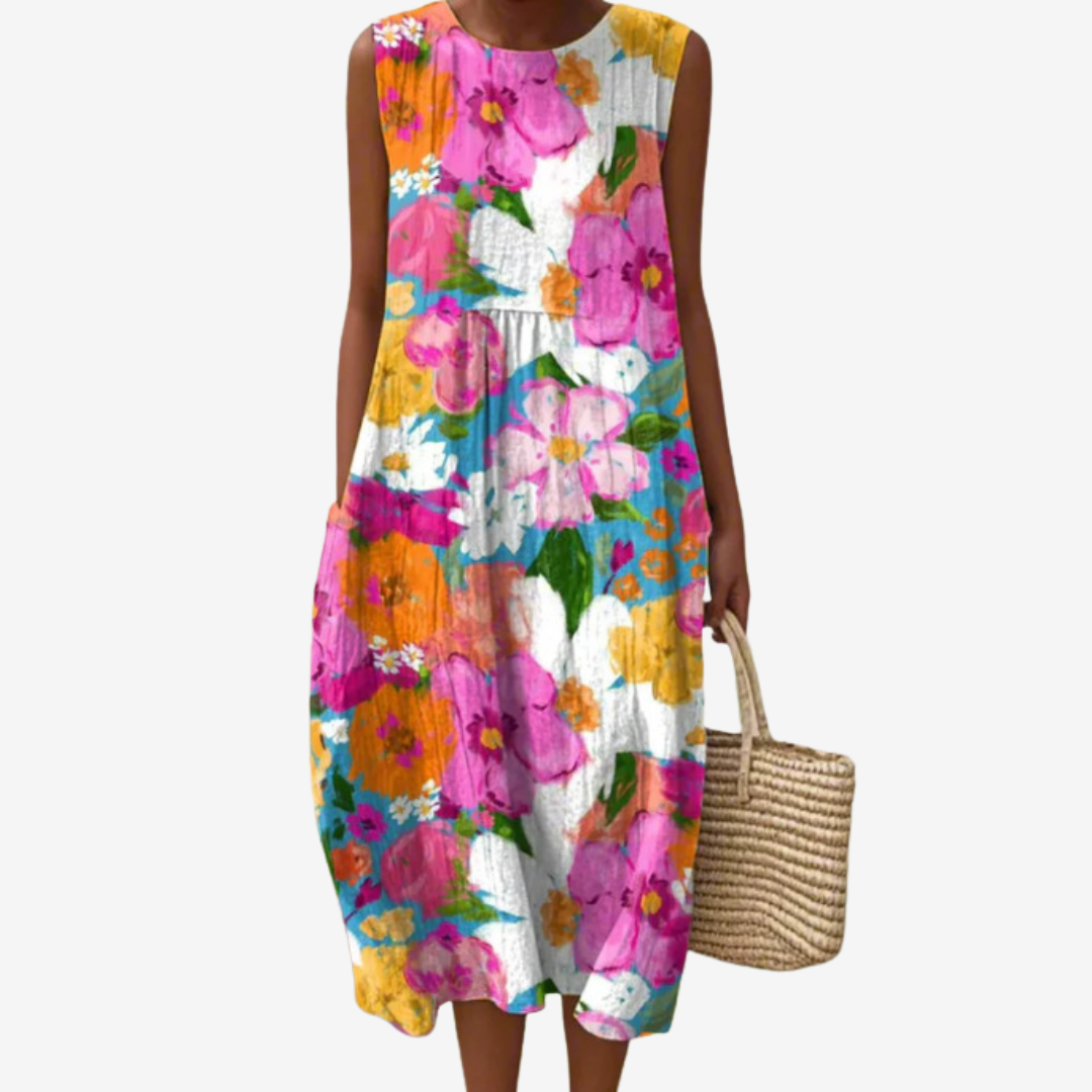 Éline™ Bohémské květinové midi