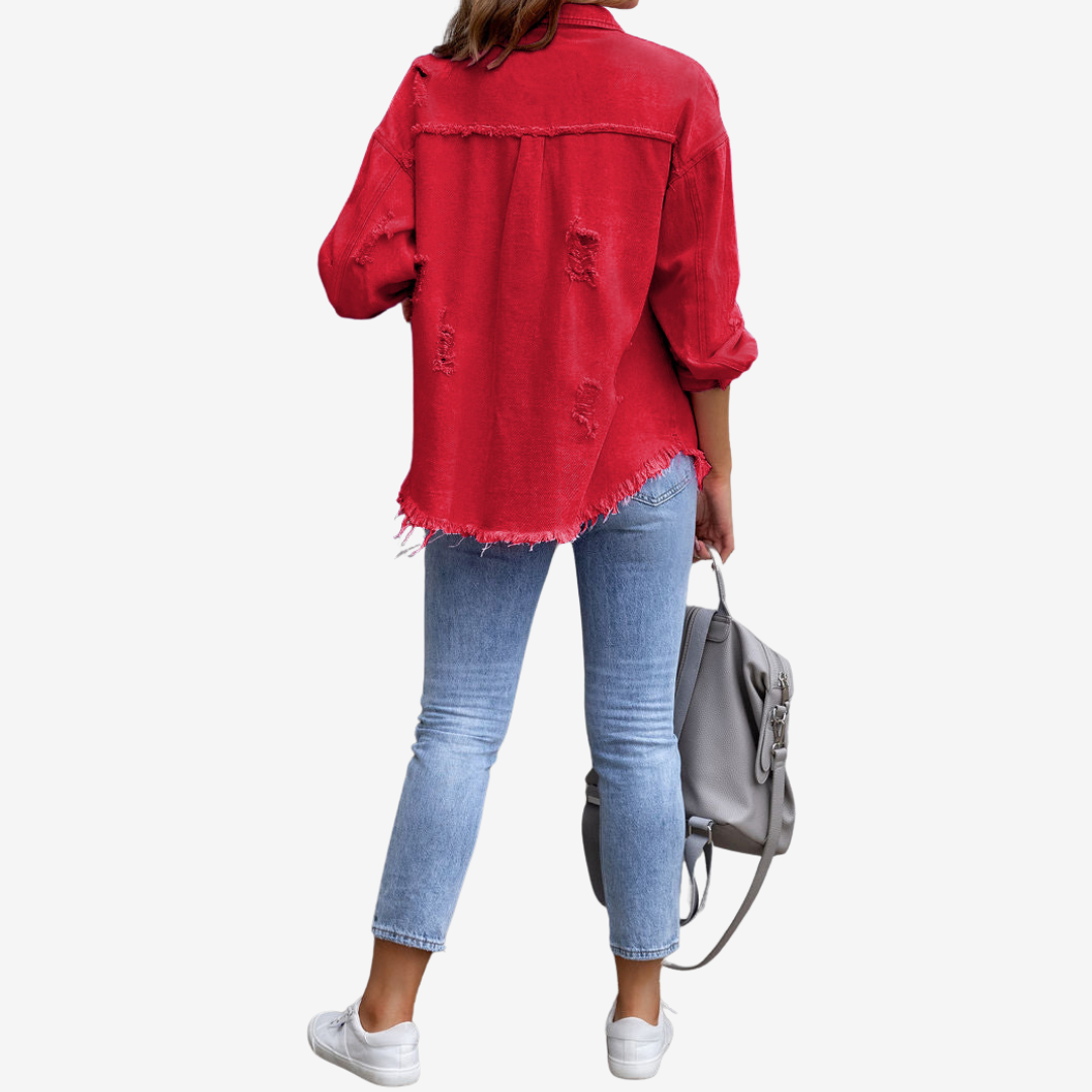 Clarina™ Nadměrná džínová bunda