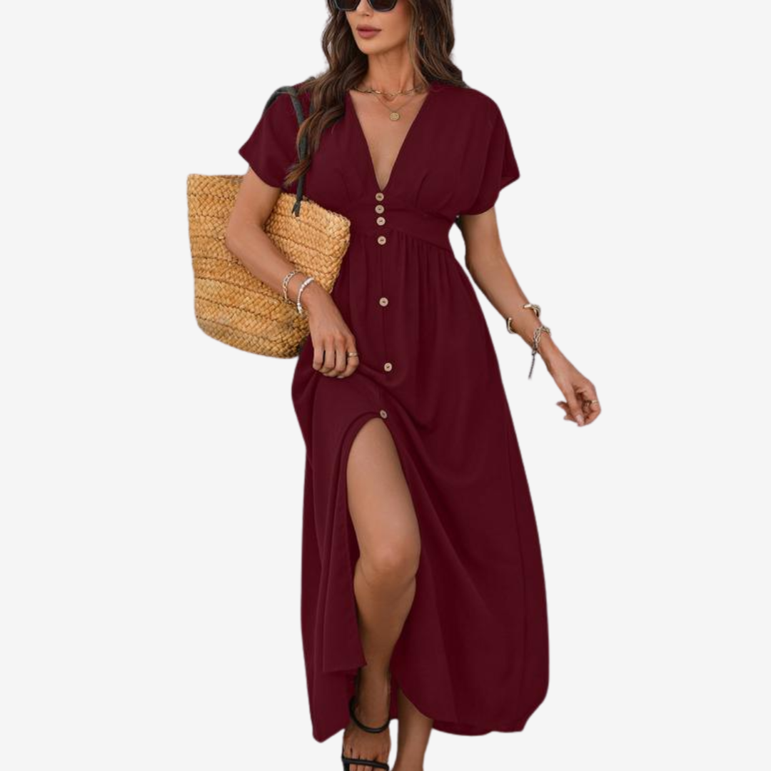 Serena™ Elegantní šaty s rozparkem